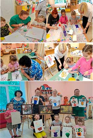 Мастер-класс для родителей и детей «Удивительный мир живописи» в подготовительной группе