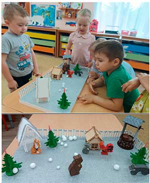 Макет для сюжетно-режиссёрской игры «Заюшкина избушка»